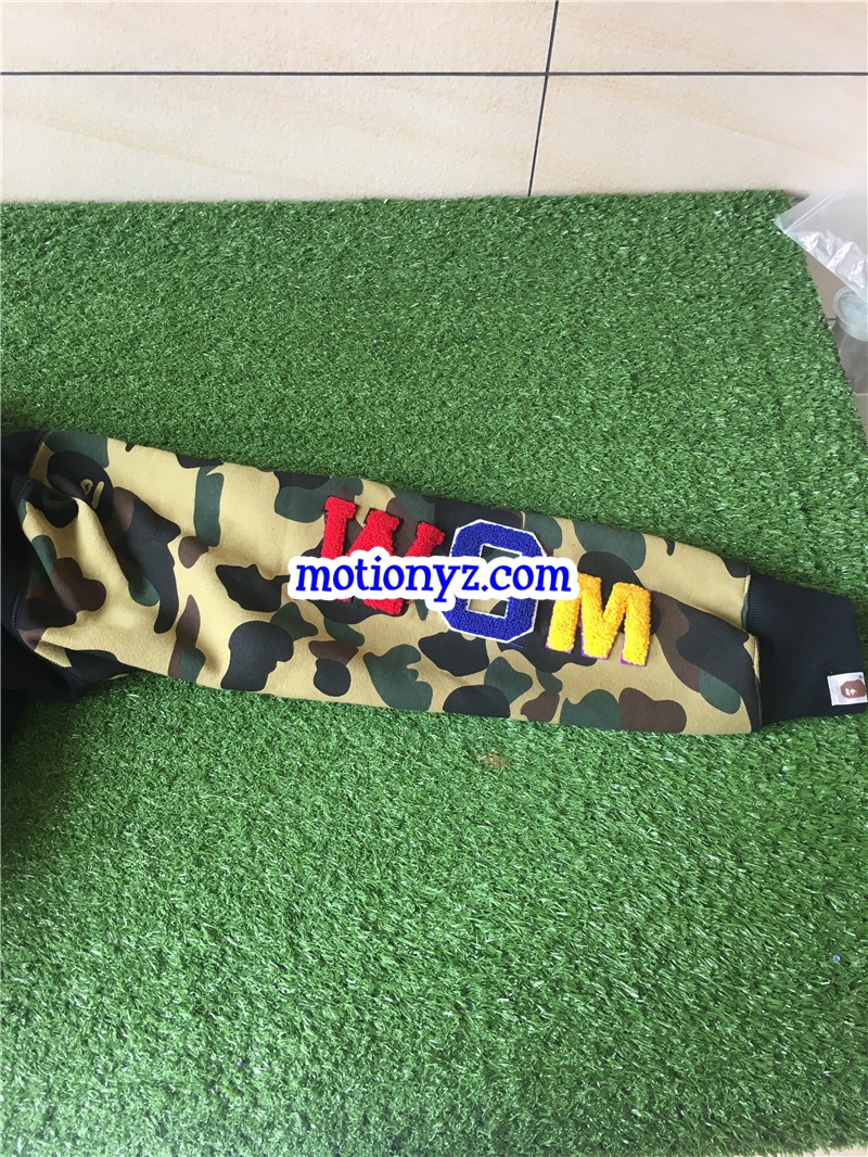 A Bathing Ape Bape Shark Black Camo Hoodies